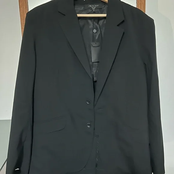 rag & bone Butler Japanese Ripstop Blazer in Black - Picture 2 of 7